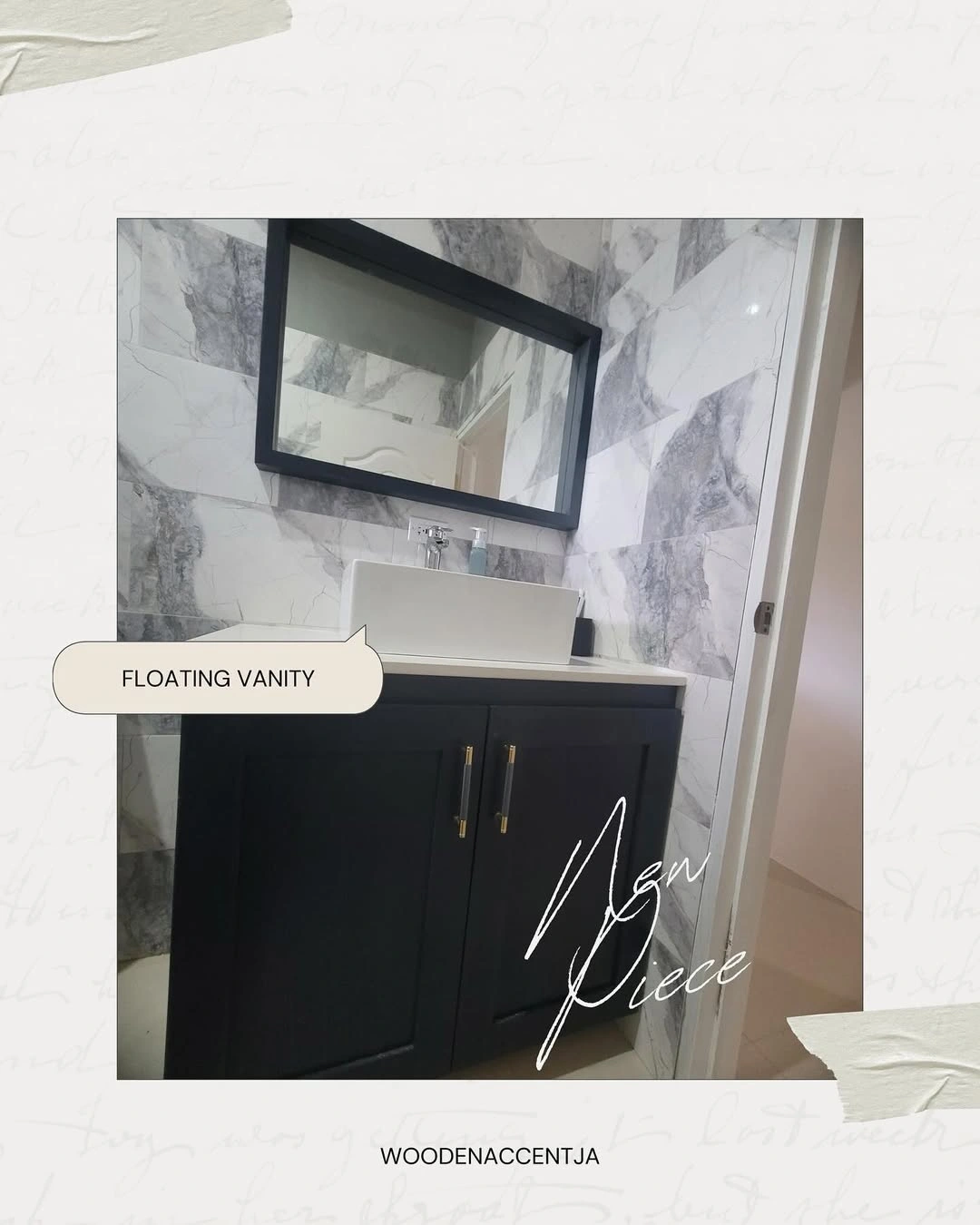 WoodenAccentJa- Bathroom vanity