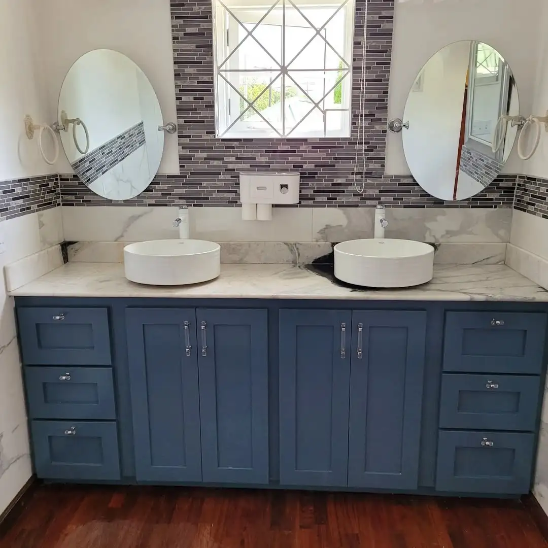 WoodenAccentJa-Bathroom vanity